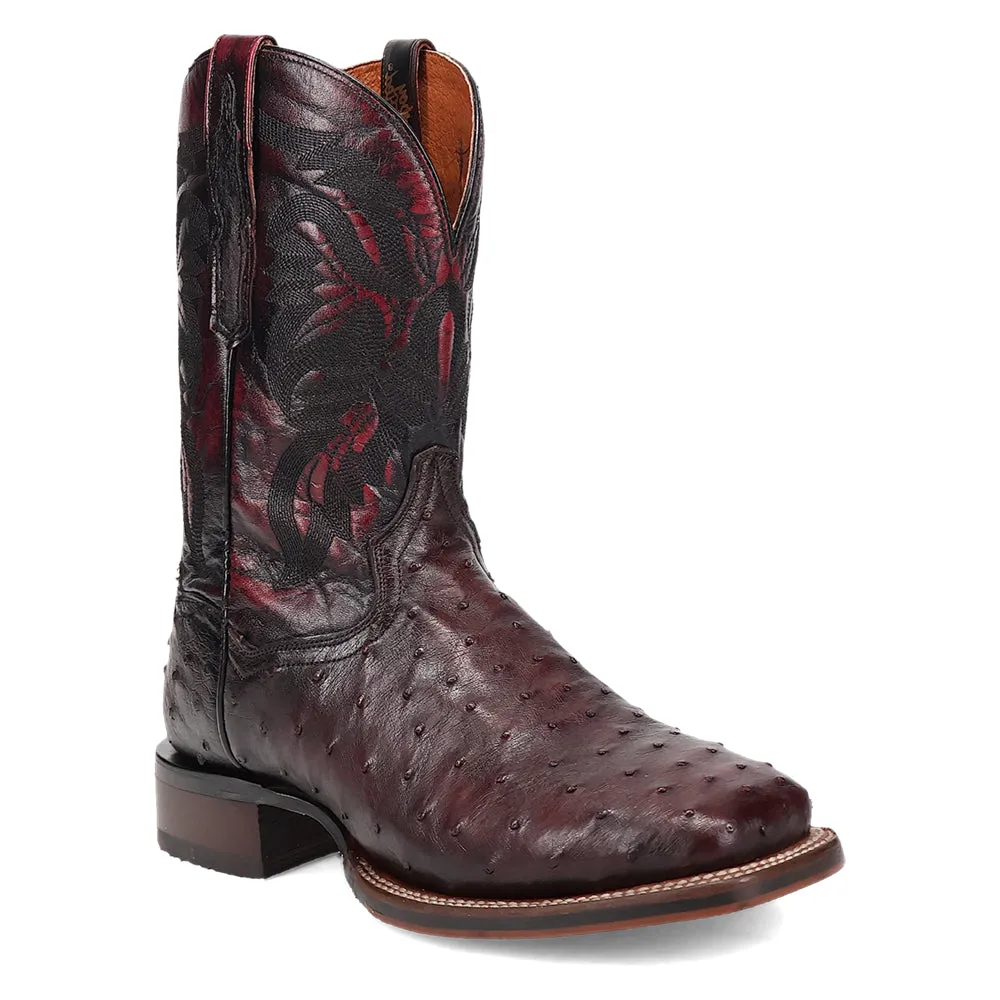 Alamosa Ostrich Square Toe Cowboy Boots