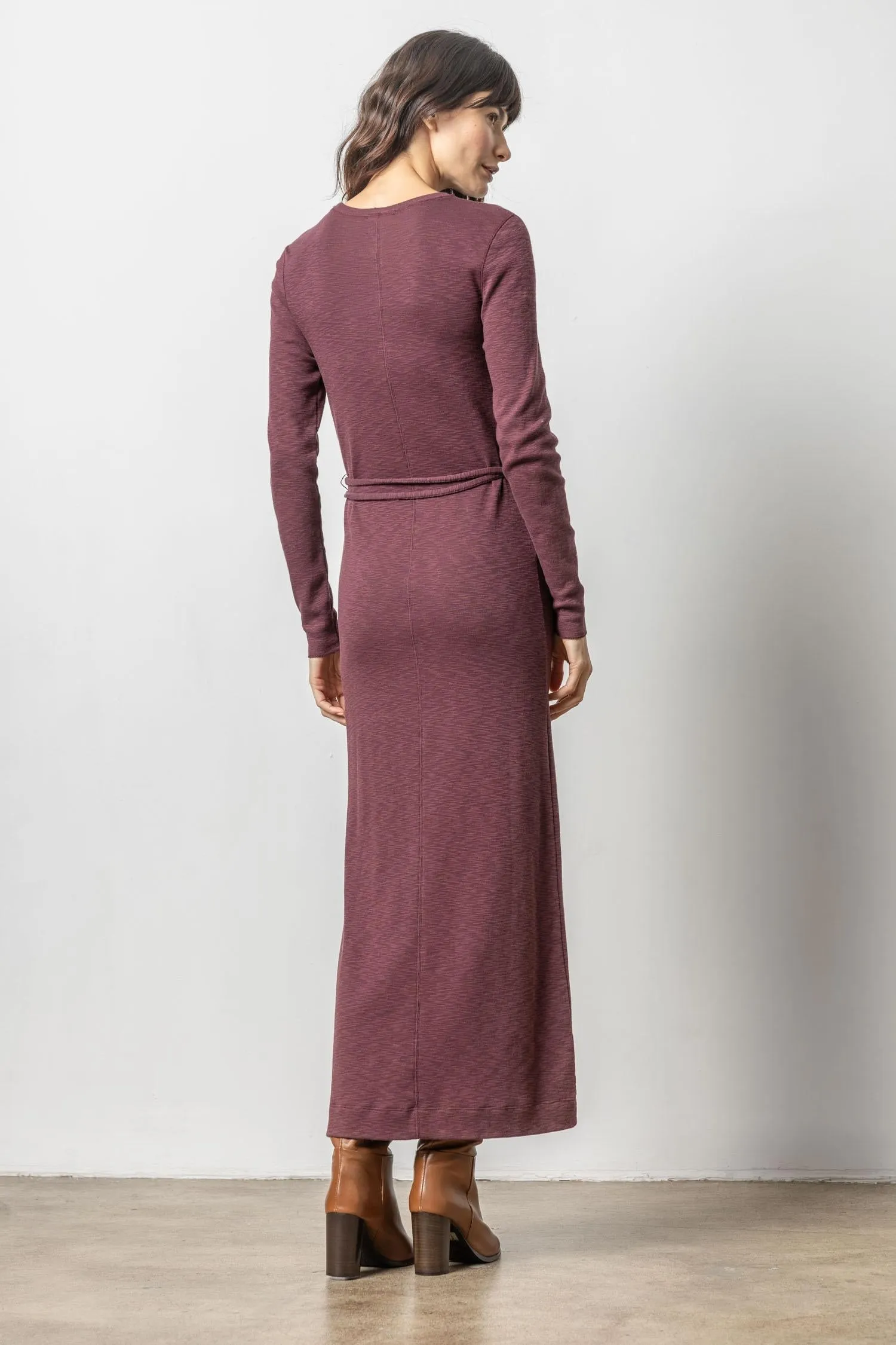 Belted Maxi Column Dress