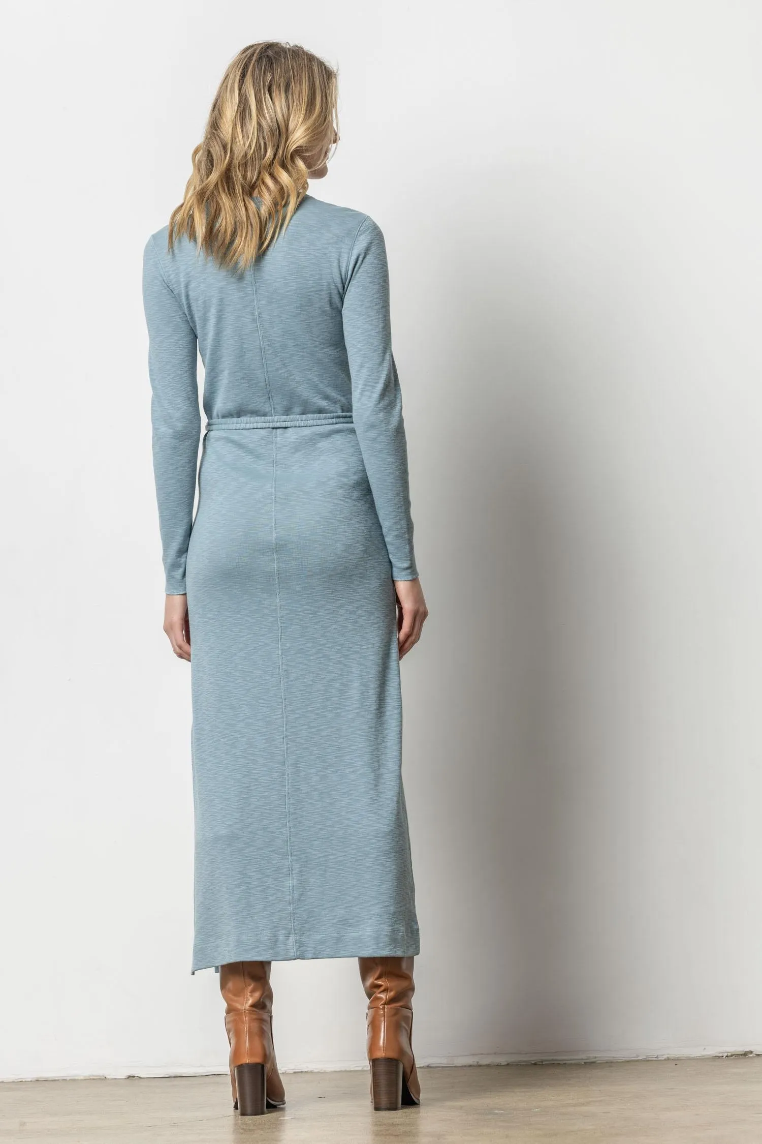 Belted Maxi Column Dress