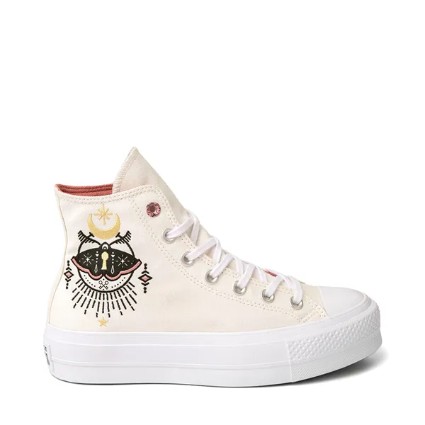 Converse Women's Chuck Taylor All Star Hi Lift Embroidered Boho Sneaker in Egret