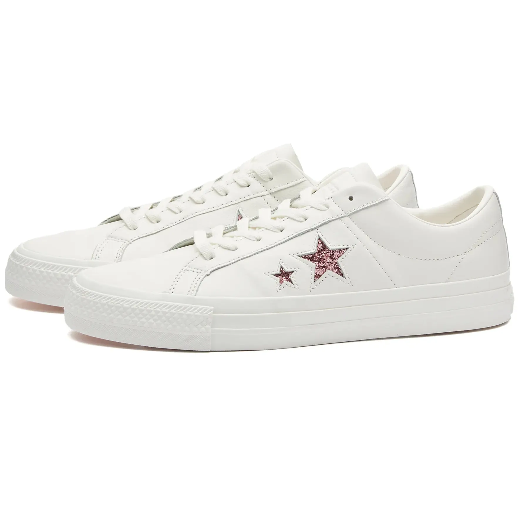 Converse x Turnstile One Star sneakers, white/pink/white