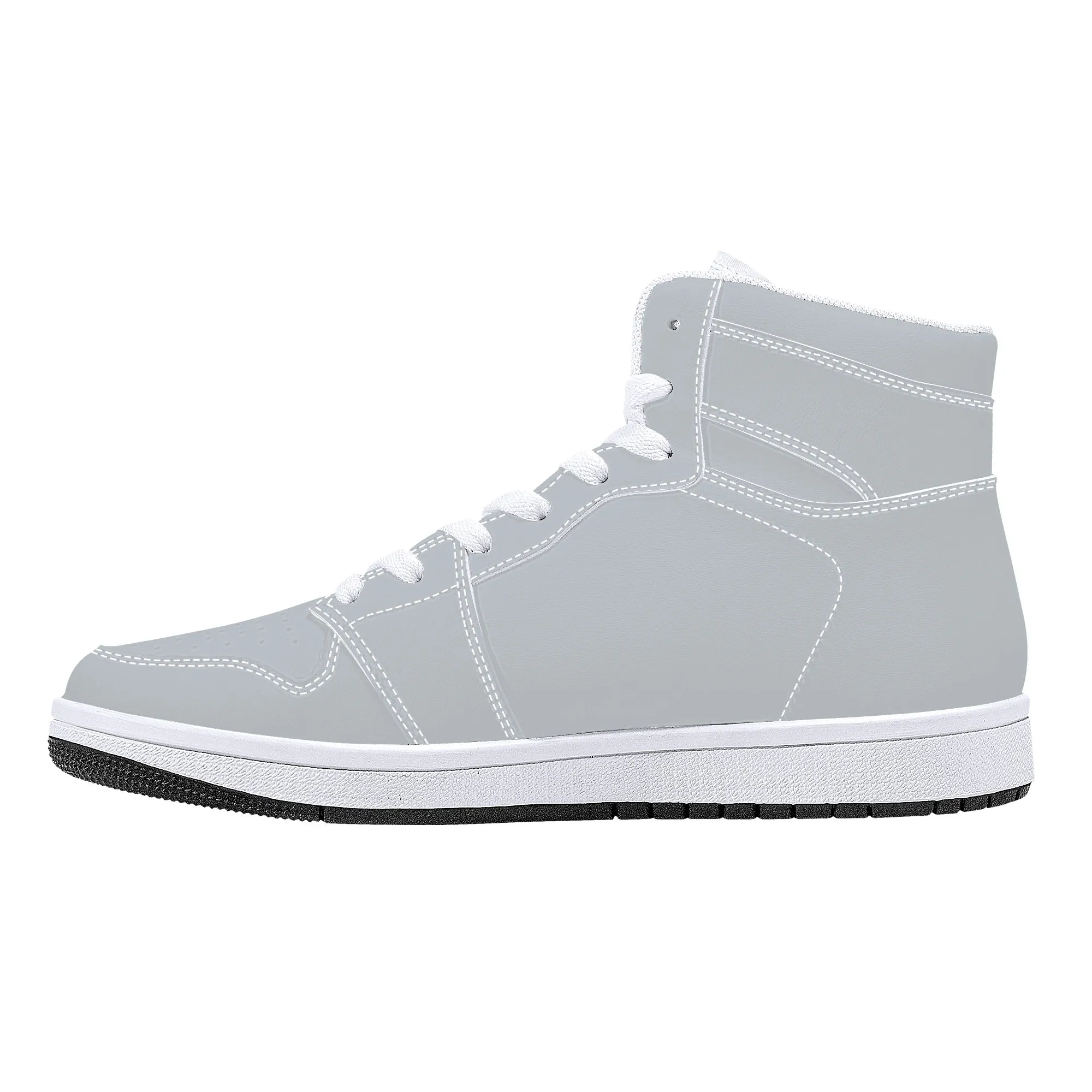 D16 High-Top Leather Sneakers - White