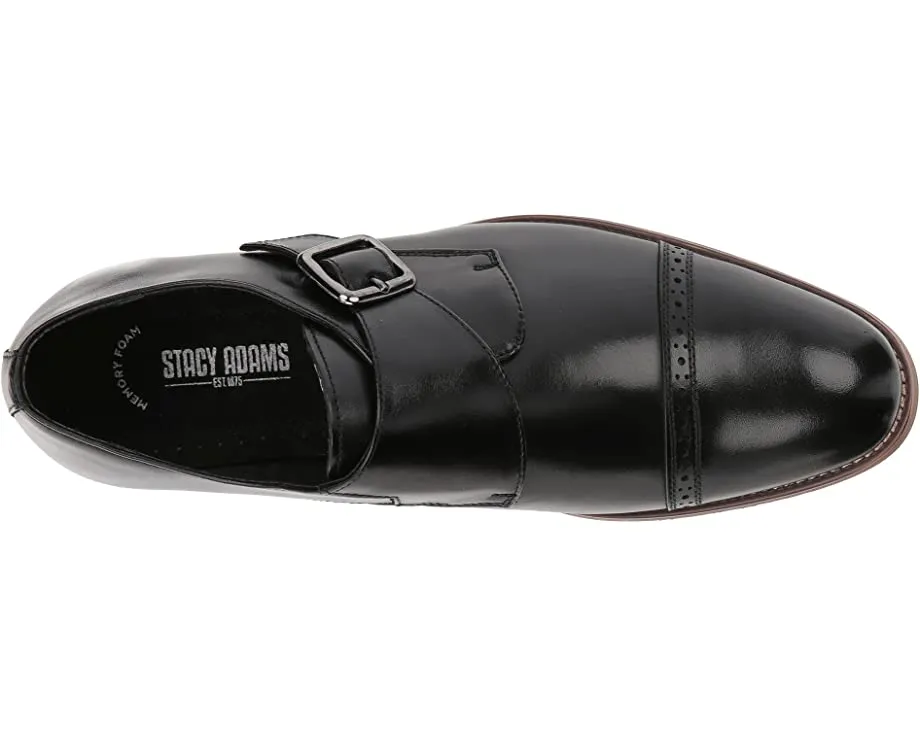 Desmond Cap-Toe Monk-Strap Loafer Stacy Adams Oxfords, black