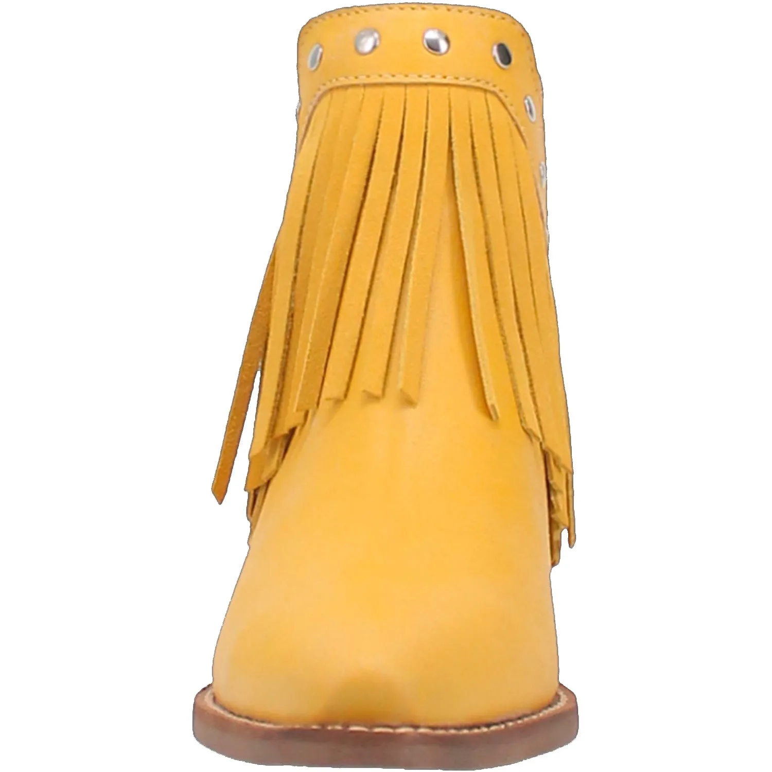 Dingo Womens Fine N Dandy Bootie Yellow Leather Fashion Boots