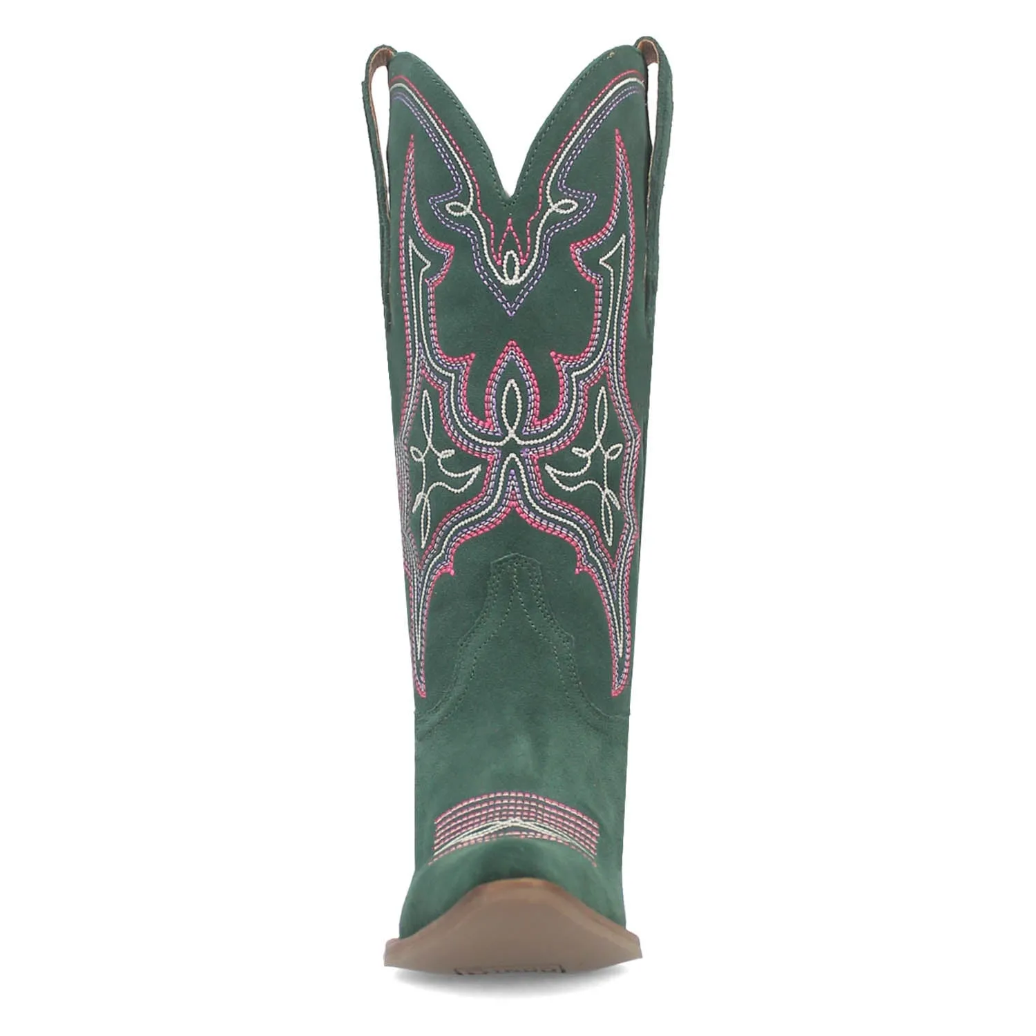 Dingo Womens Hot Sauce Green Suede Cowboy Boots