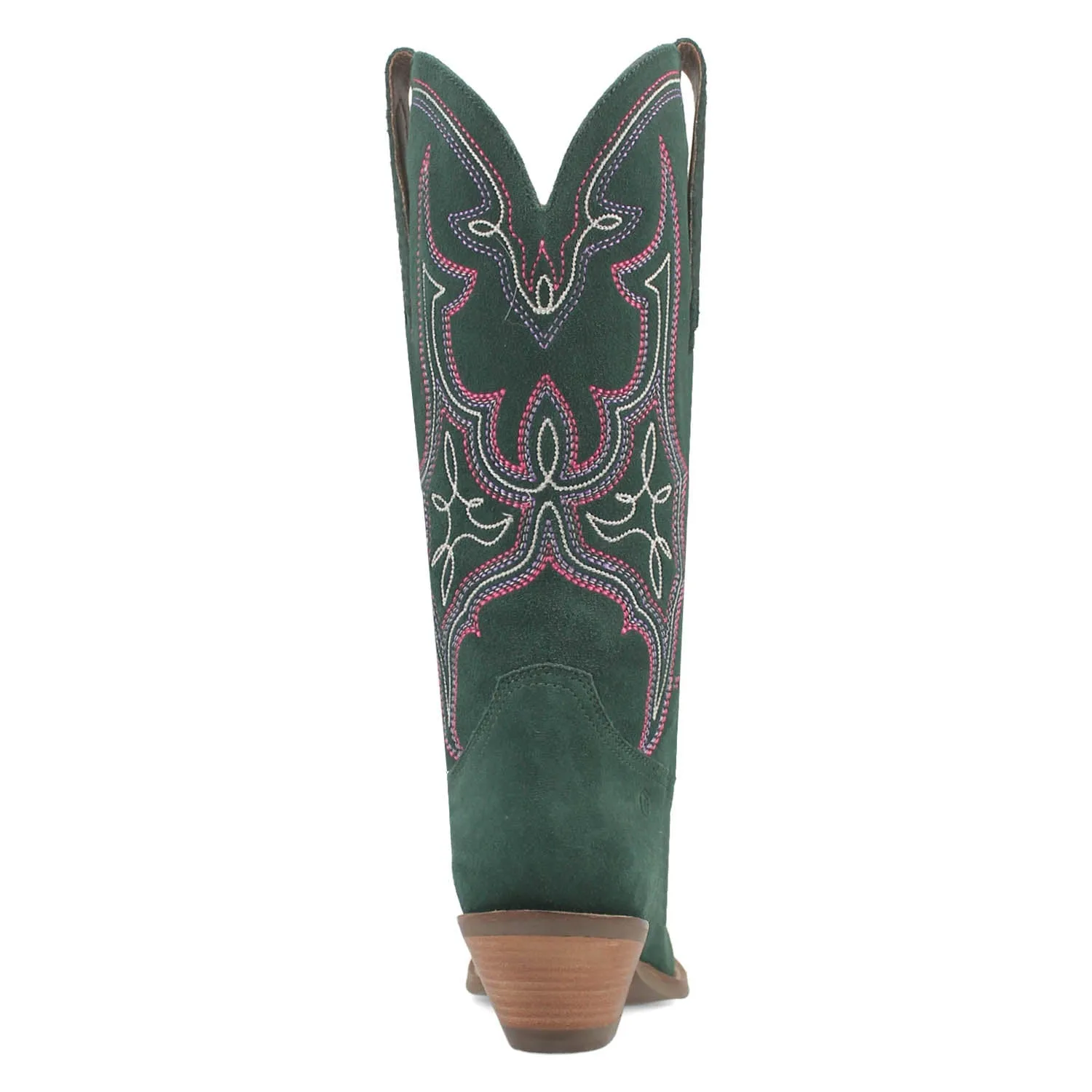 Dingo Womens Hot Sauce Green Suede Cowboy Boots