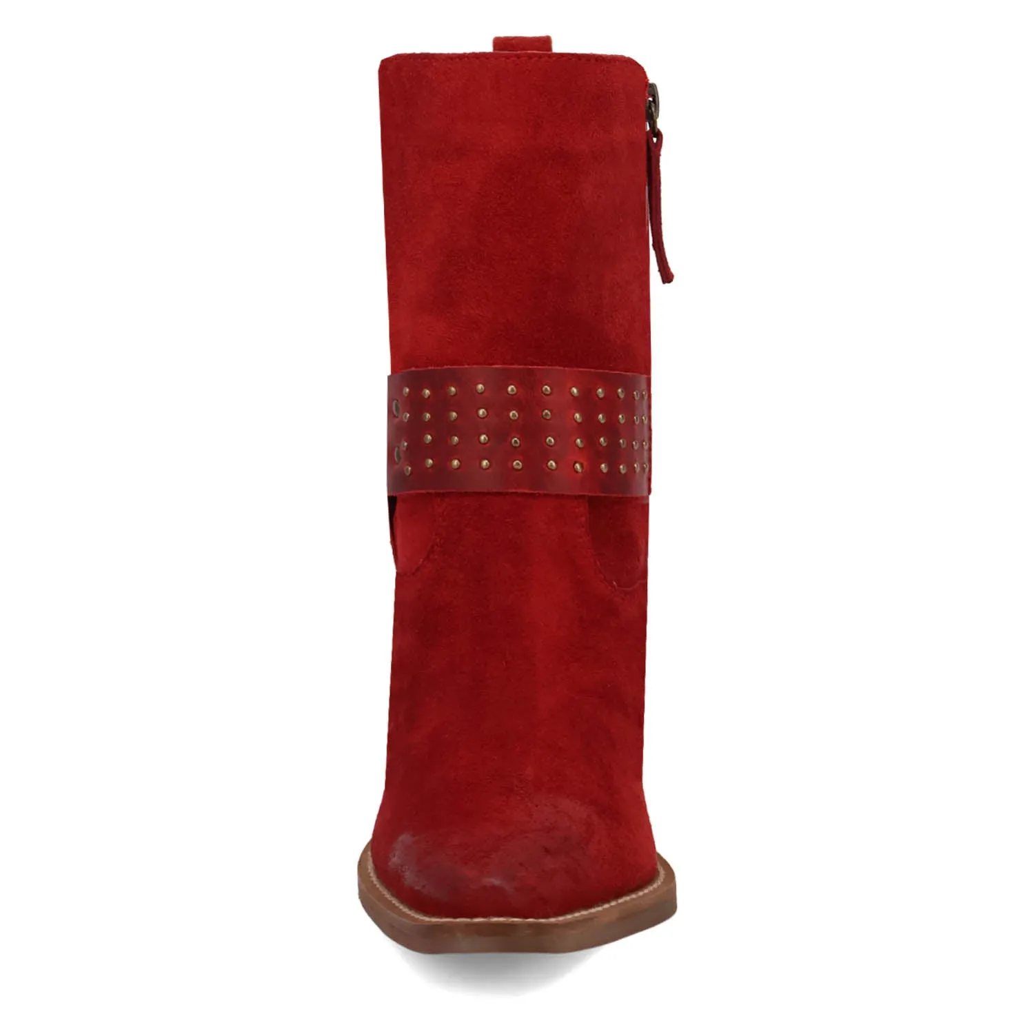 Dingo Womens Songbird Red Suede Fashion Boots