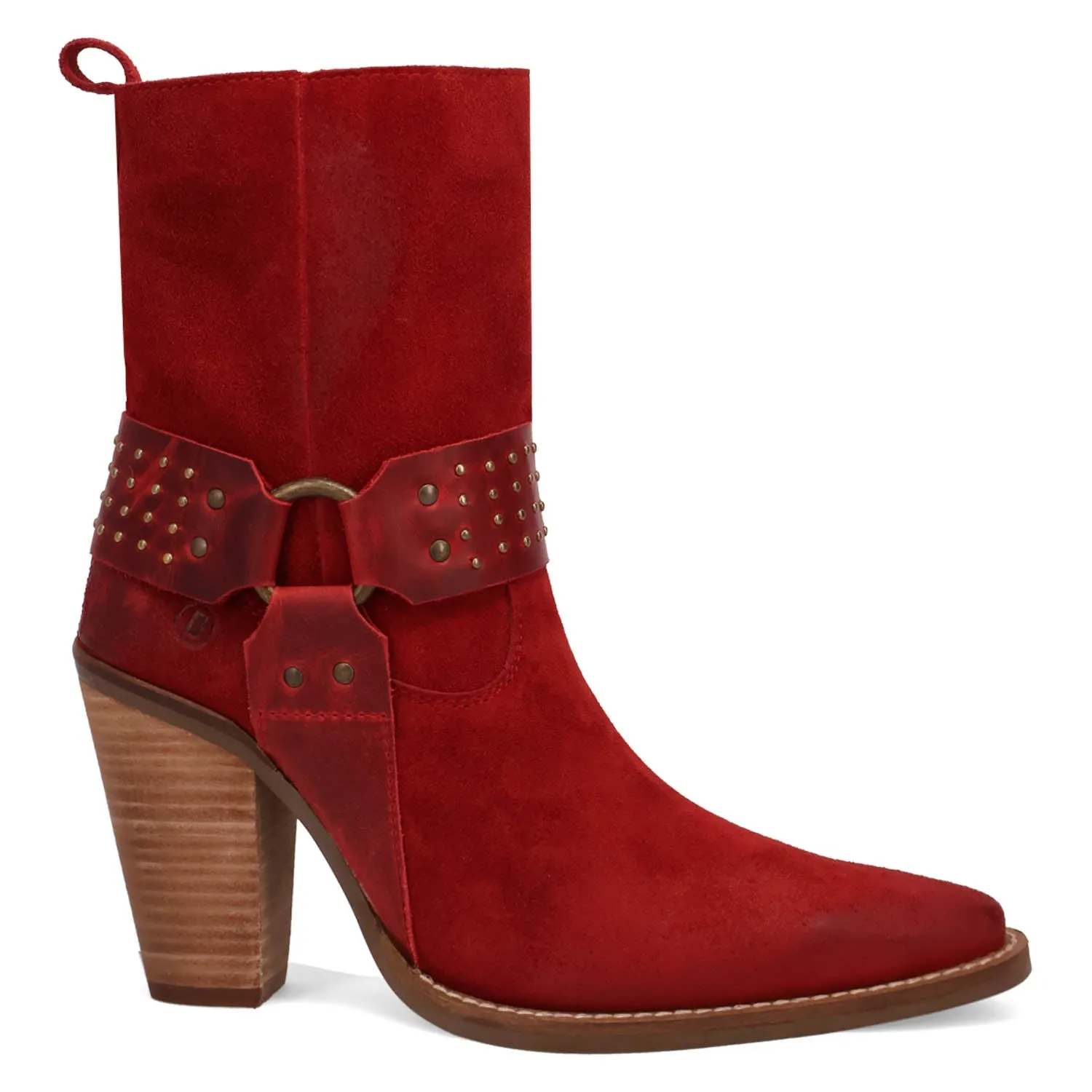 Dingo Womens Songbird Red Suede Fashion Boots