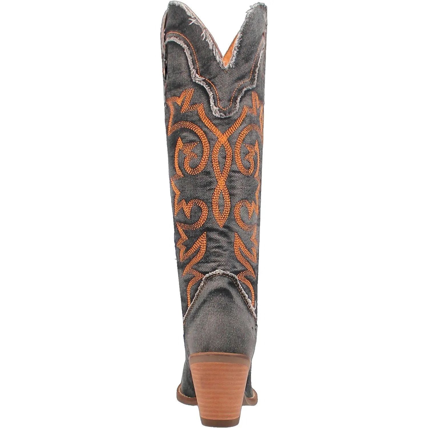 Dingo Womens Texas Tornado Black Denim Fashion Boots