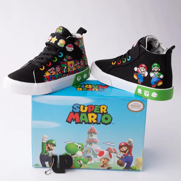 Ground Up Super Mario Bros. Sneakers Hi – Little Kid/Big Kid, multicolor