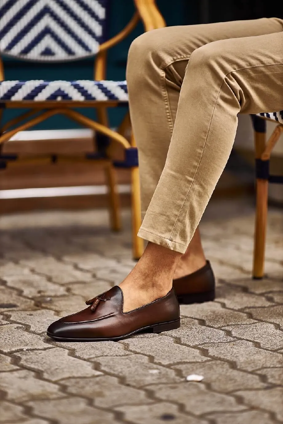 Kenk Brown Tassel Loafers