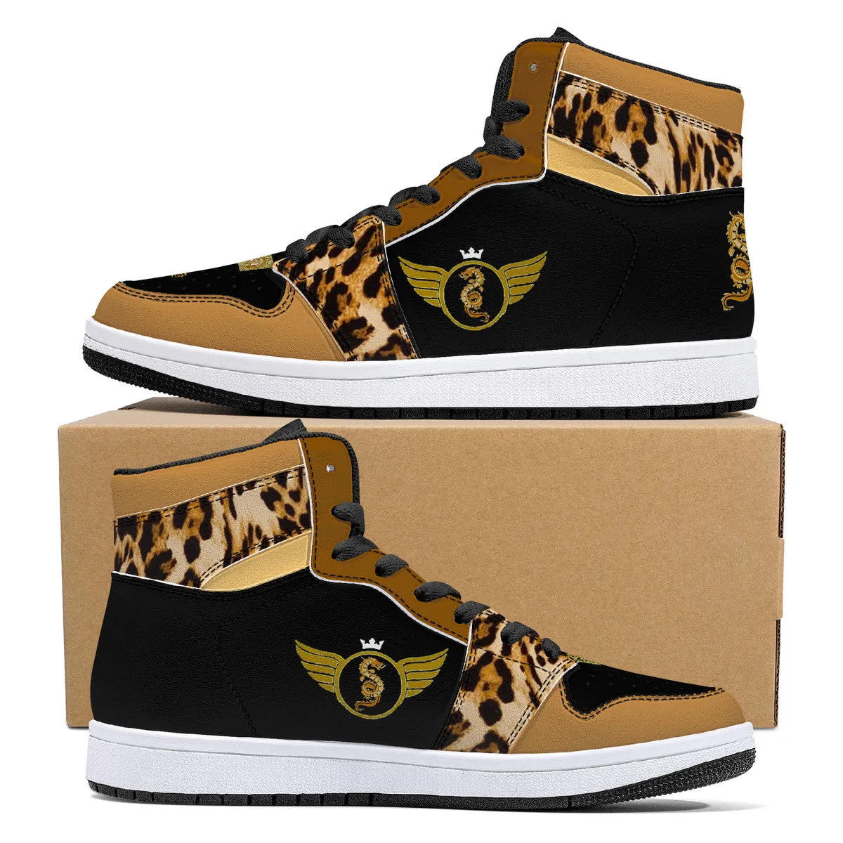 Majestic 2.0 Gold and Black | High Top Customized | Shoe Zero