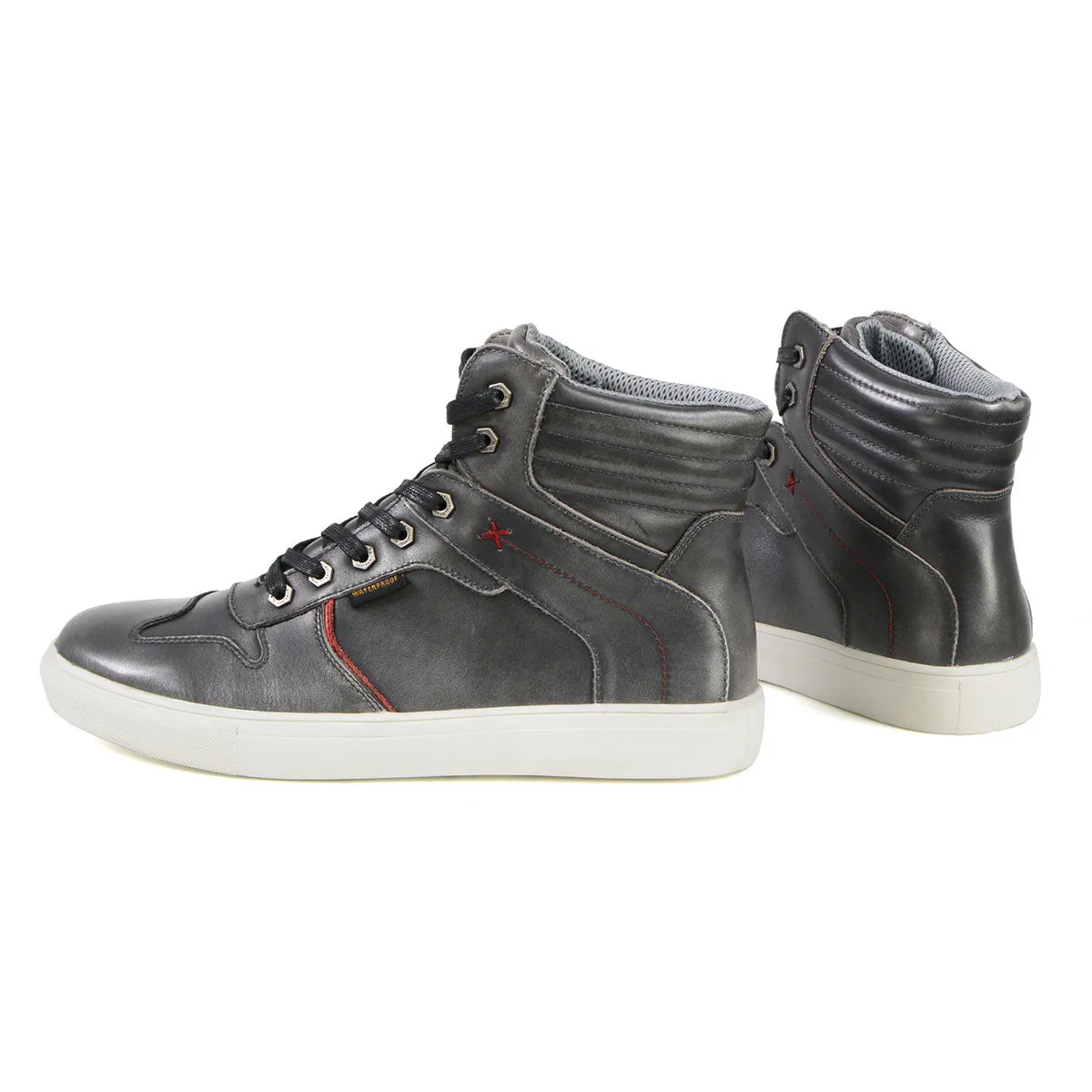 Milwaukee Leather MBM9153 Men's Vintage Grey Leather High-Top