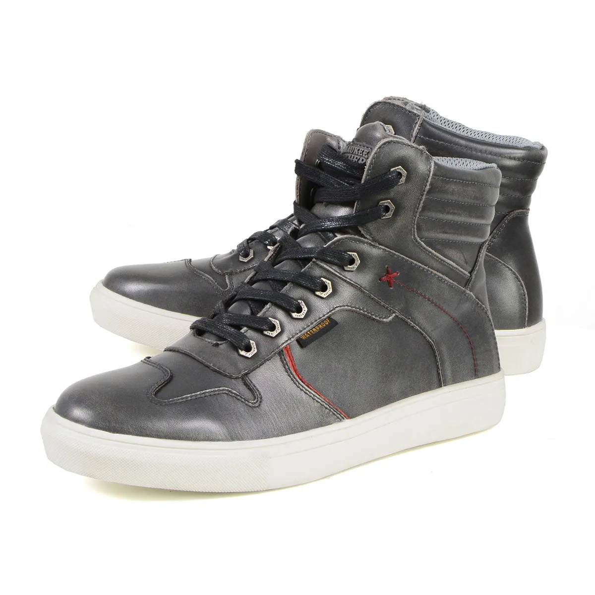 Milwaukee Leather MBM9153 Men's Vintage Grey Leather High-Top