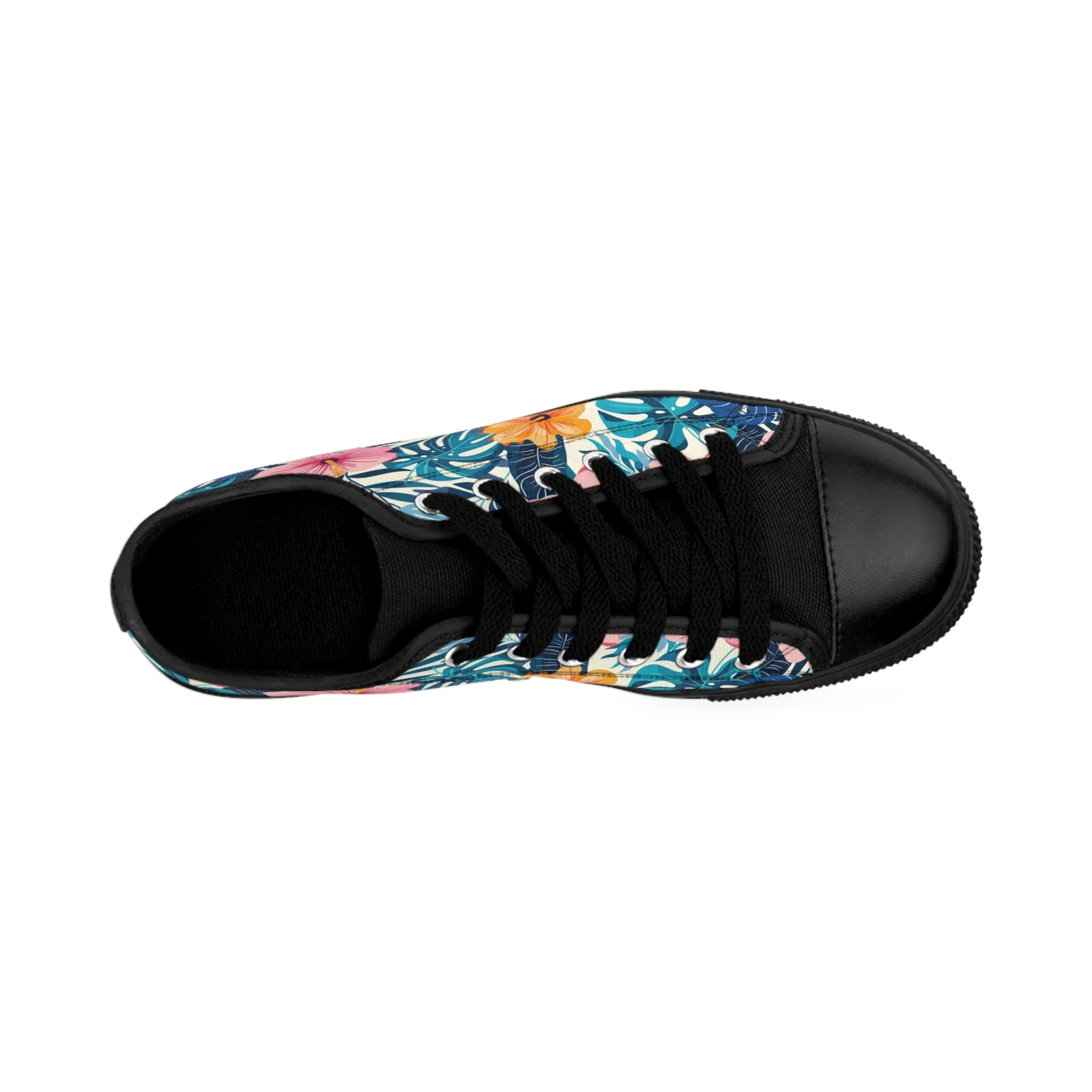 Modern Colorful Tropical Foliage Women's Sneakers