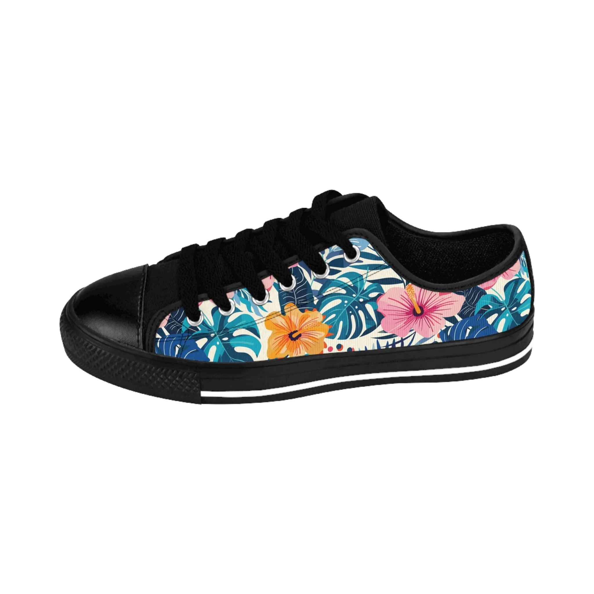 Modern Colorful Tropical Foliage Women's Sneakers