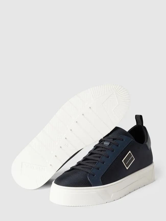 New Metal Antony Morato Logo Sneakers, Navy Blue