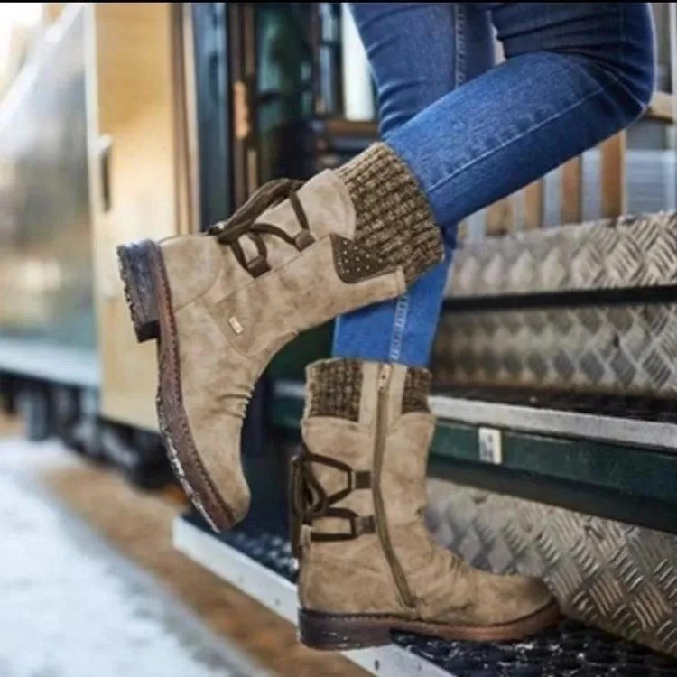 Owlkay Winter Women's Warm and Comfortable Cotton Boots