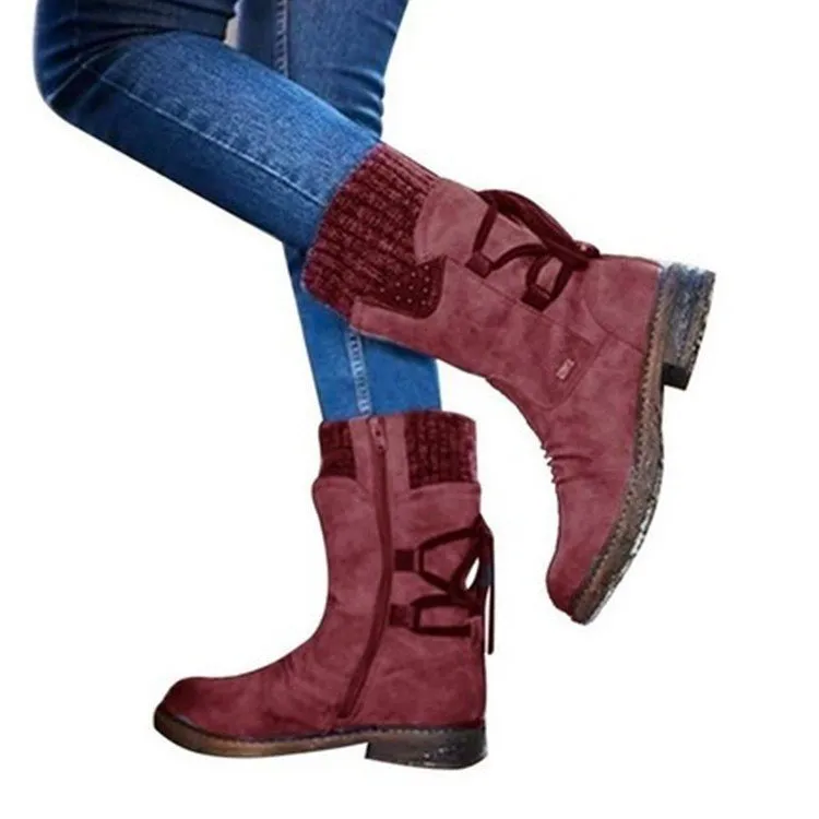 Owlkay Winter Women's Warm and Comfortable Cotton Boots