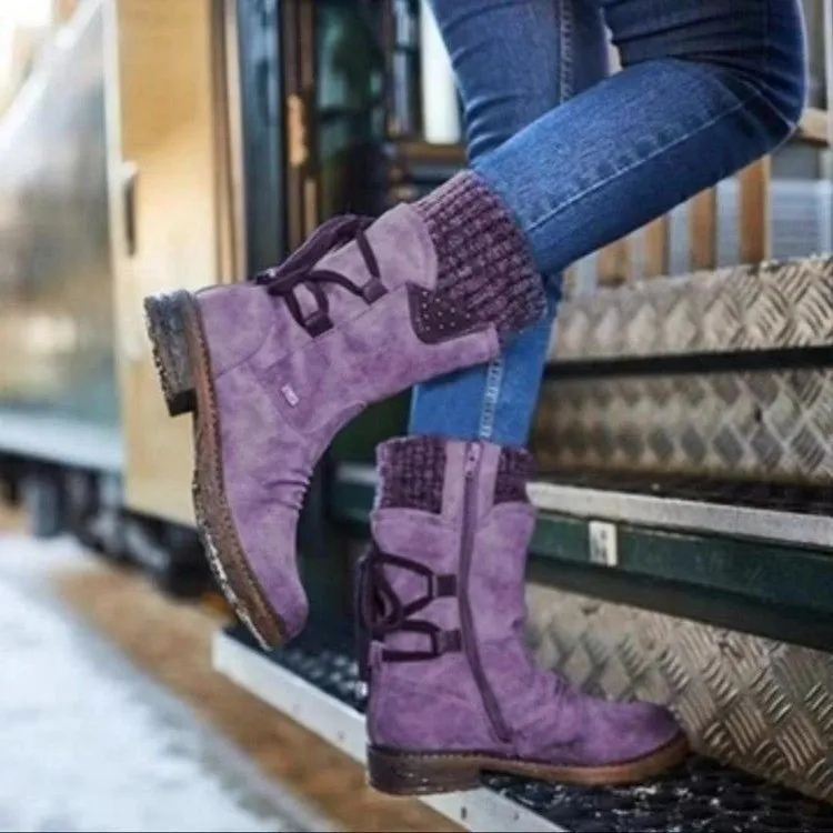 Owlkay Winter Women's Warm and Comfortable Cotton Boots