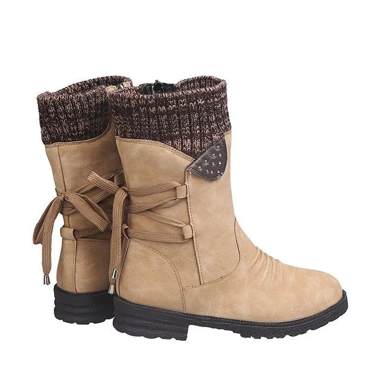 Owlkay Winter Women's Warm and Comfortable Cotton Boots