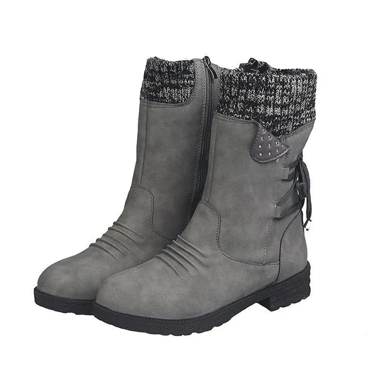 Owlkay Winter Women's Warm and Comfortable Cotton Boots