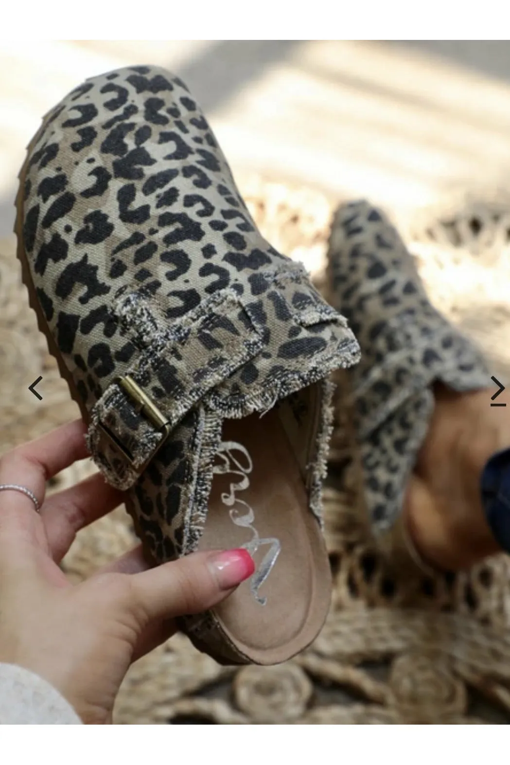 Picnic Leopard Slide Ons