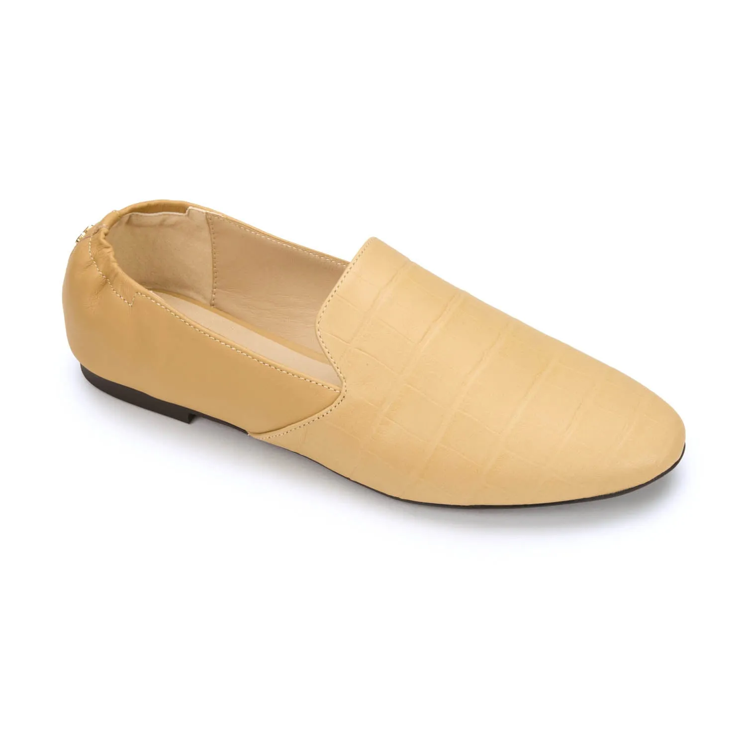 Preslie Loafer in Tan Reptile Leather