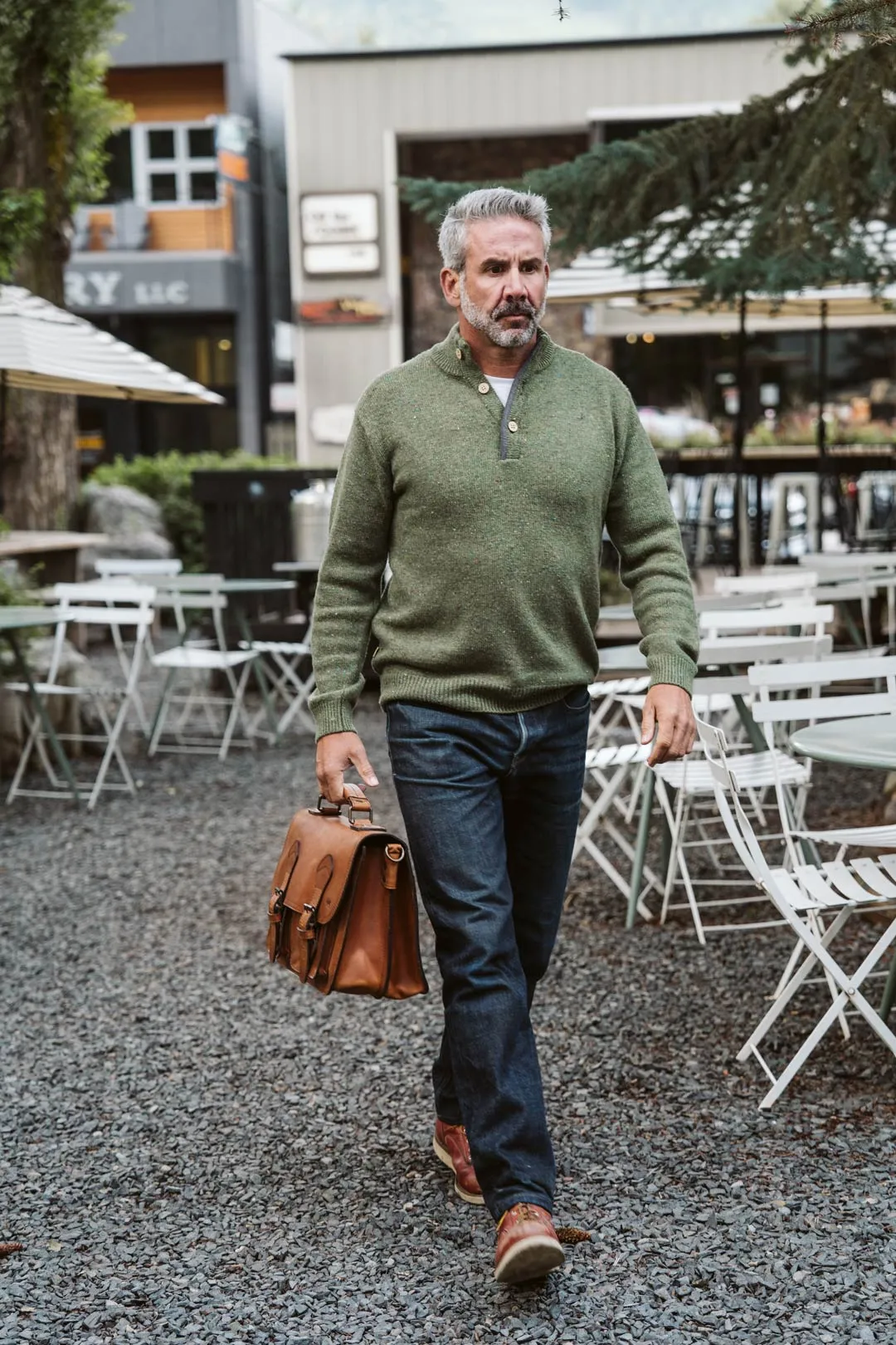 Roosevelt Leather Briefcase | Amber Brown