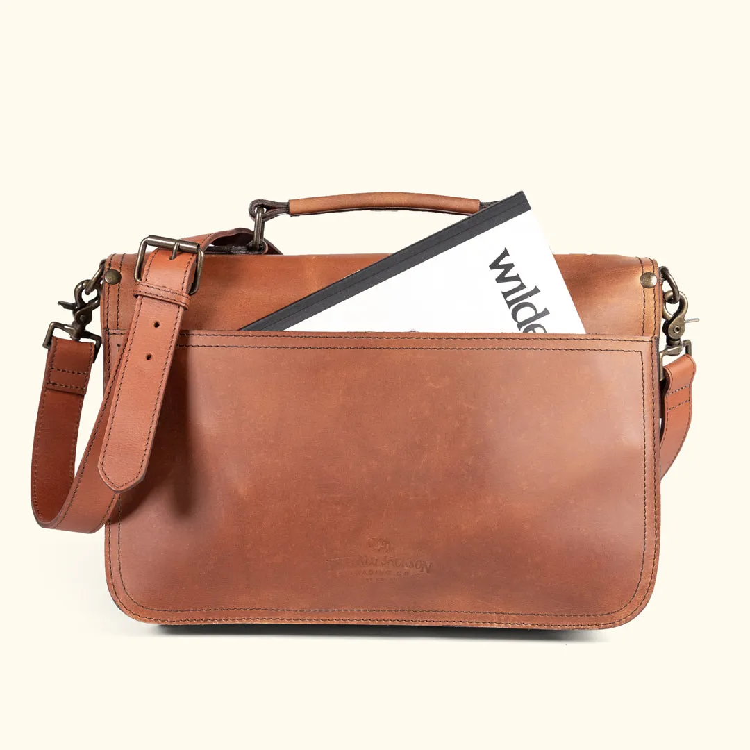 Roosevelt Leather Briefcase | Amber Brown