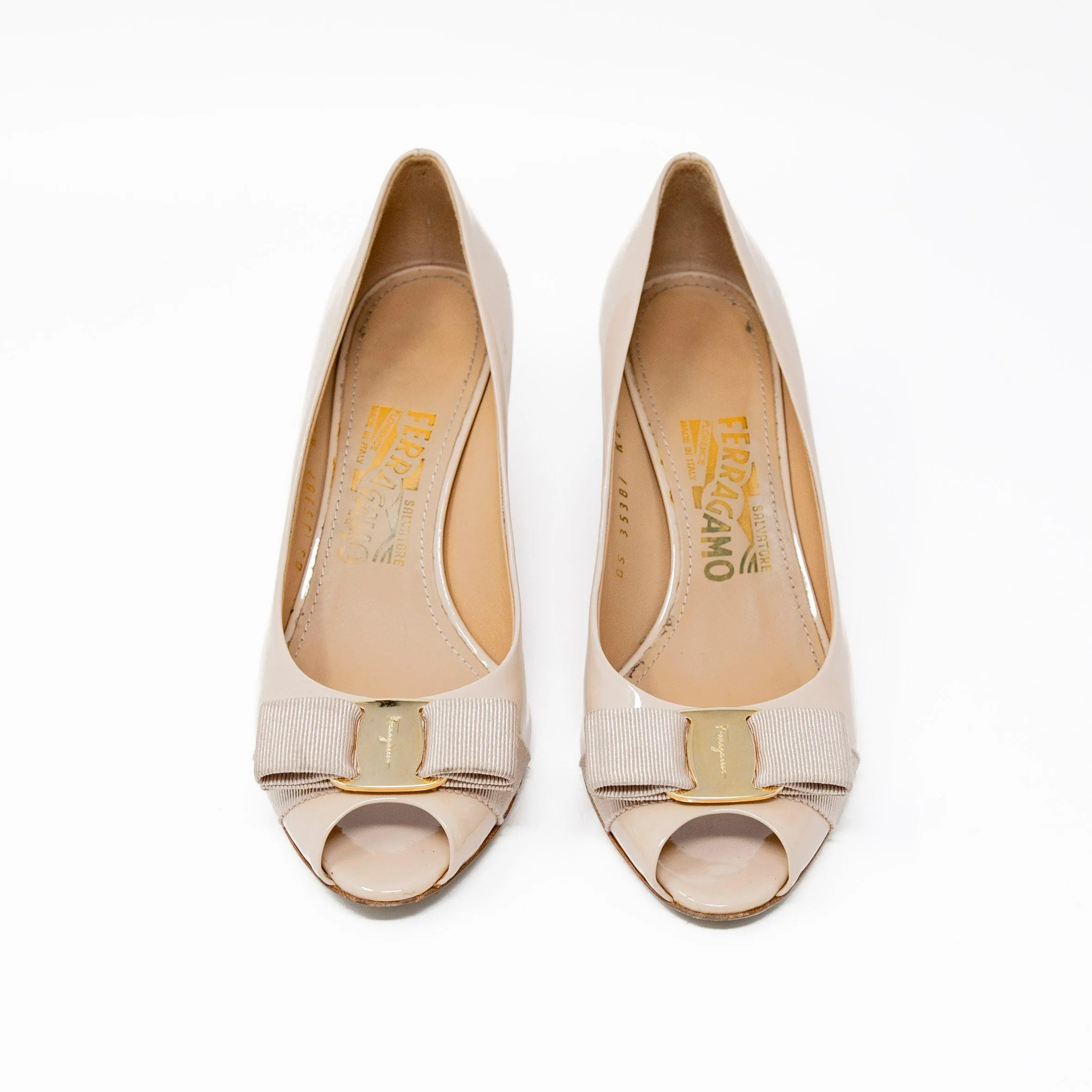 Salvatore Ferragamo Nude Sissi Wedges 6