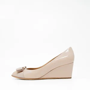 Salvatore Ferragamo Nude Sissi Wedges 6