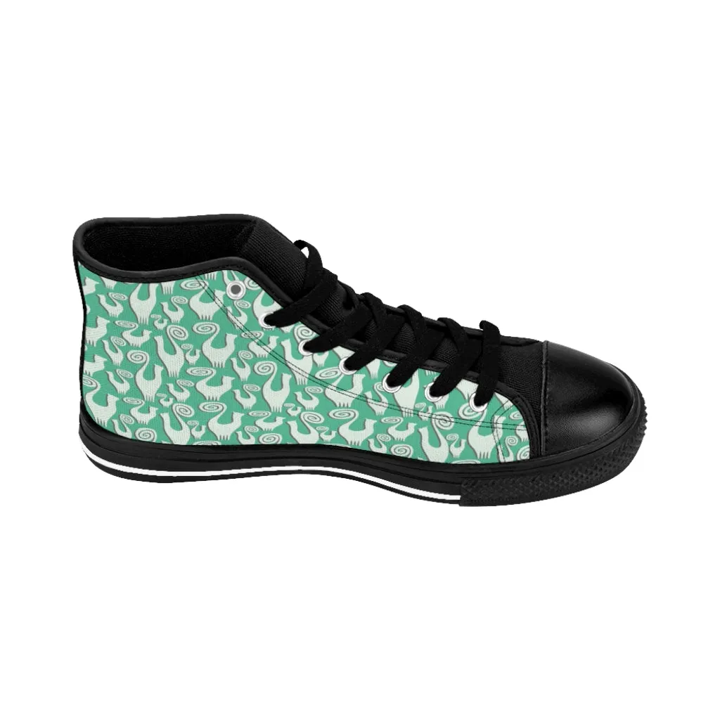 Slate Green Women's High-top Sneakers