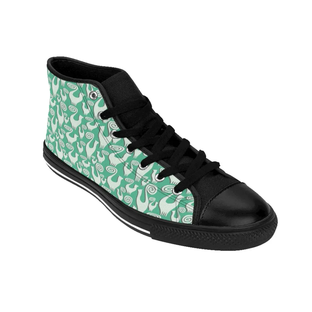 Slate Green Women's High-top Sneakers