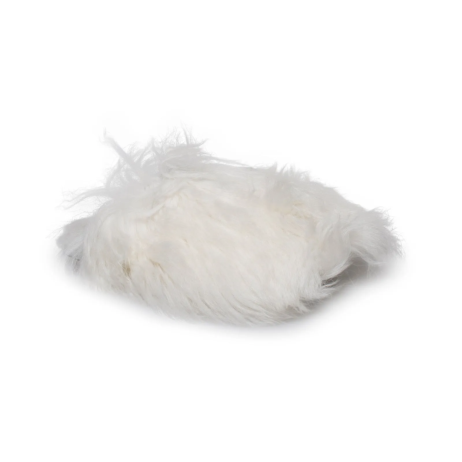 UGG Fluff Momma Mongolian Clog White Slippers - Women's