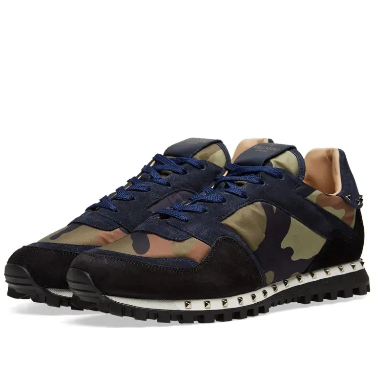 Valentino Garavani Men's Rockrunner Sneakers - CAMO/NAVY BLUE