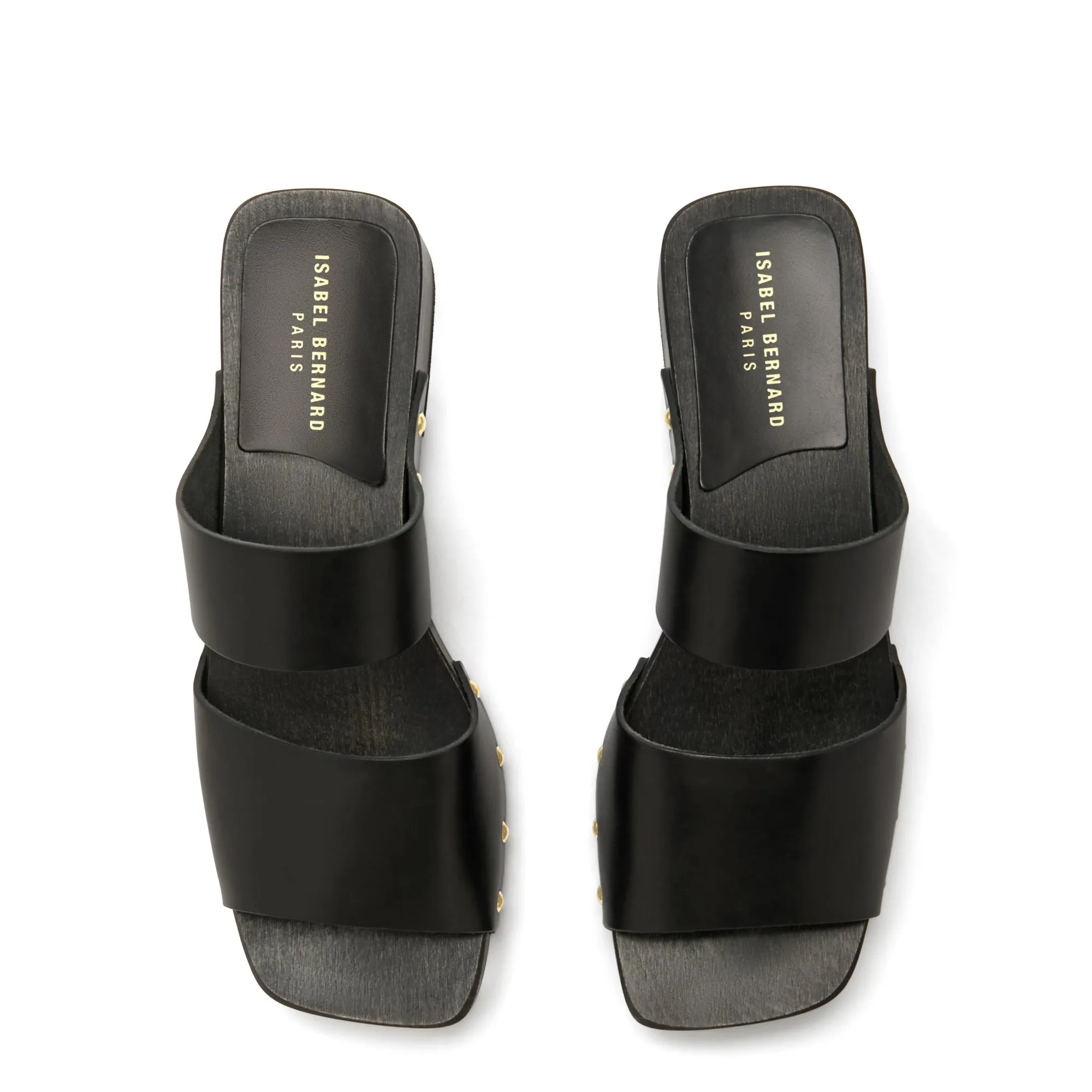 Vendôme Carmen black calfskin leather clogs