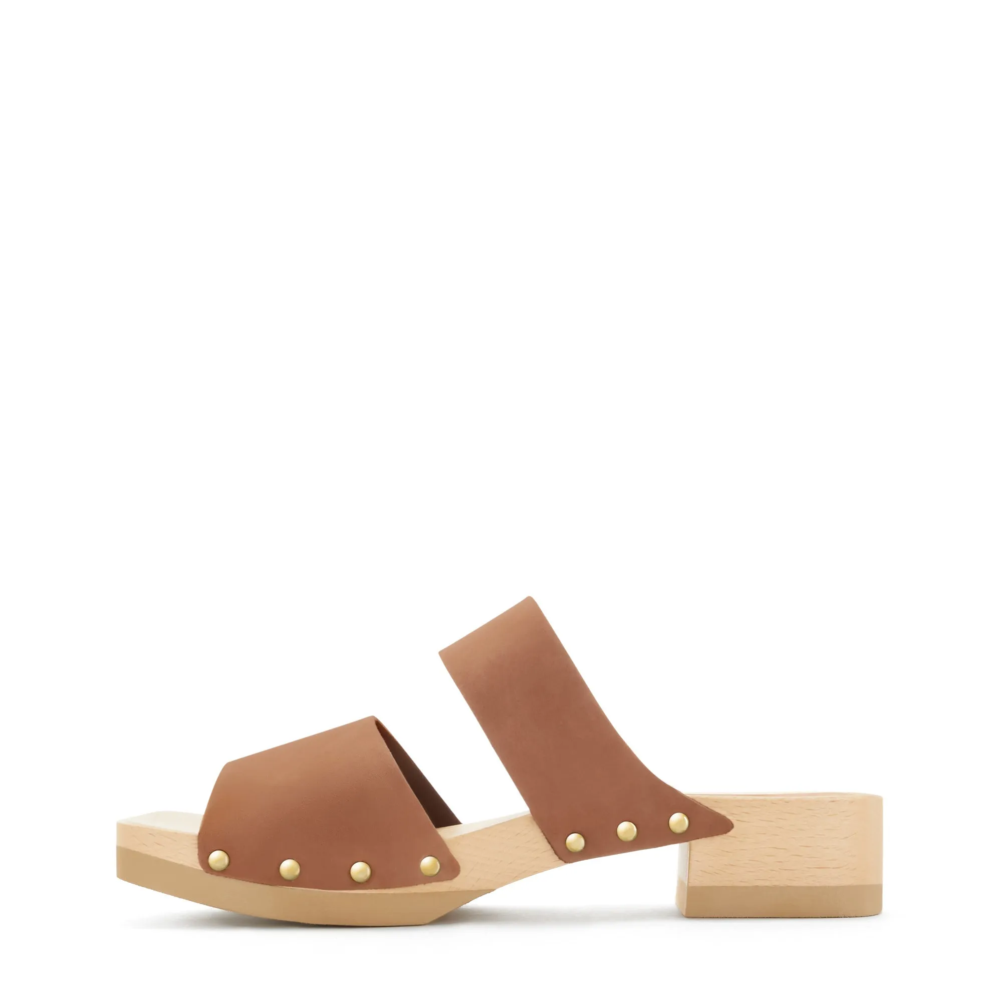 Vendôme Carmen brown calfskin leather clogs