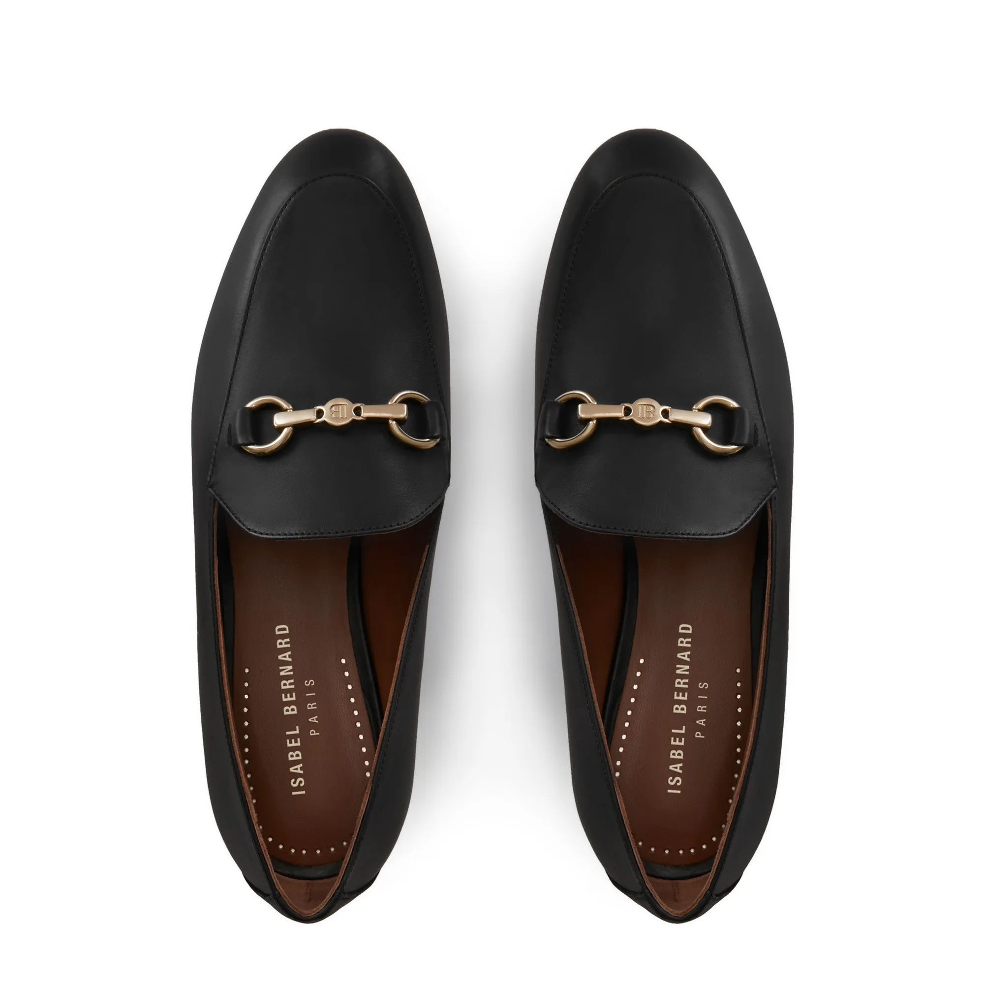 Vendôme Fleur black calfskin leather loafers