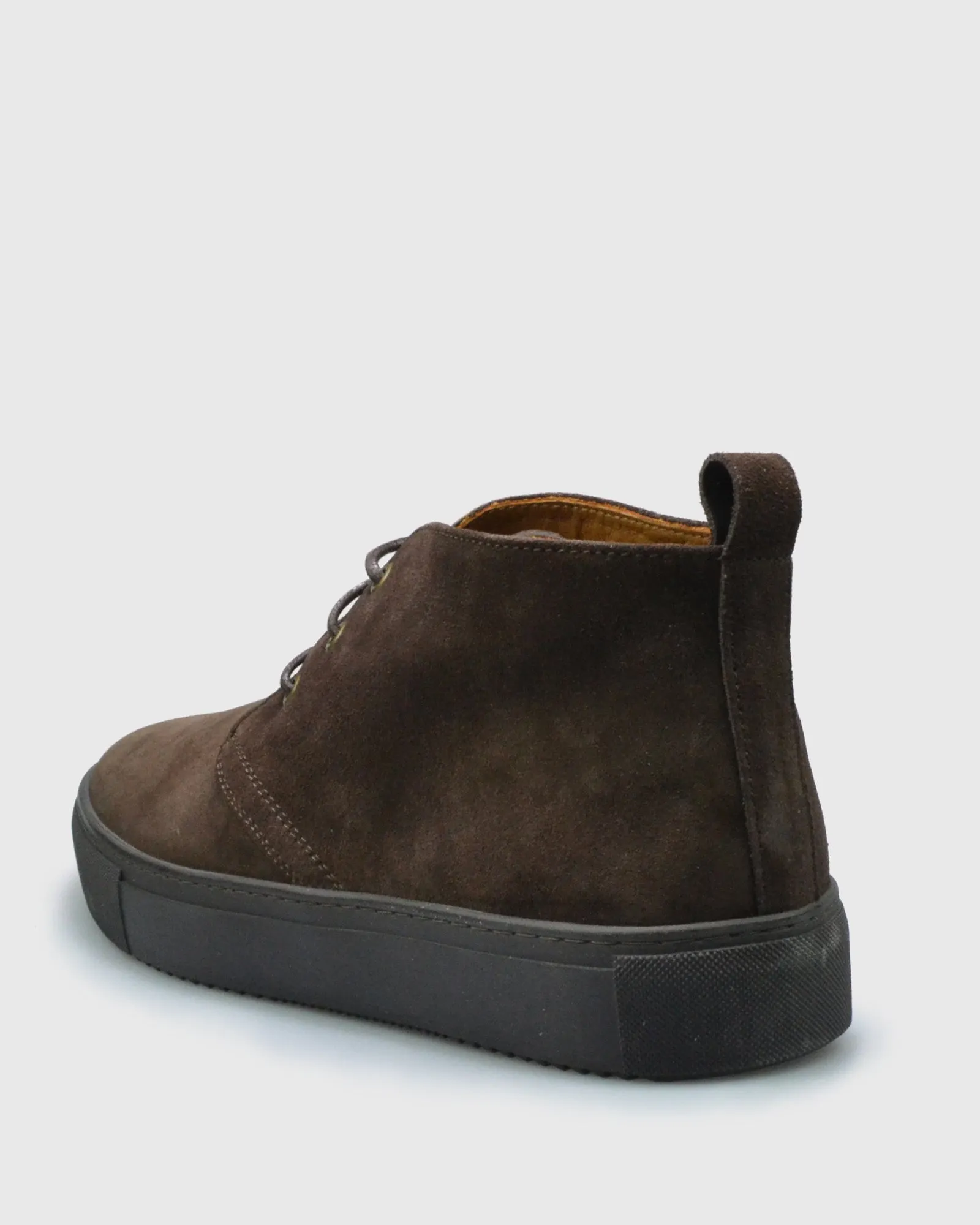 VINCENT & FRANKS VFW22 SUEDE CHOCOLATE HIGH-TOP BOOT