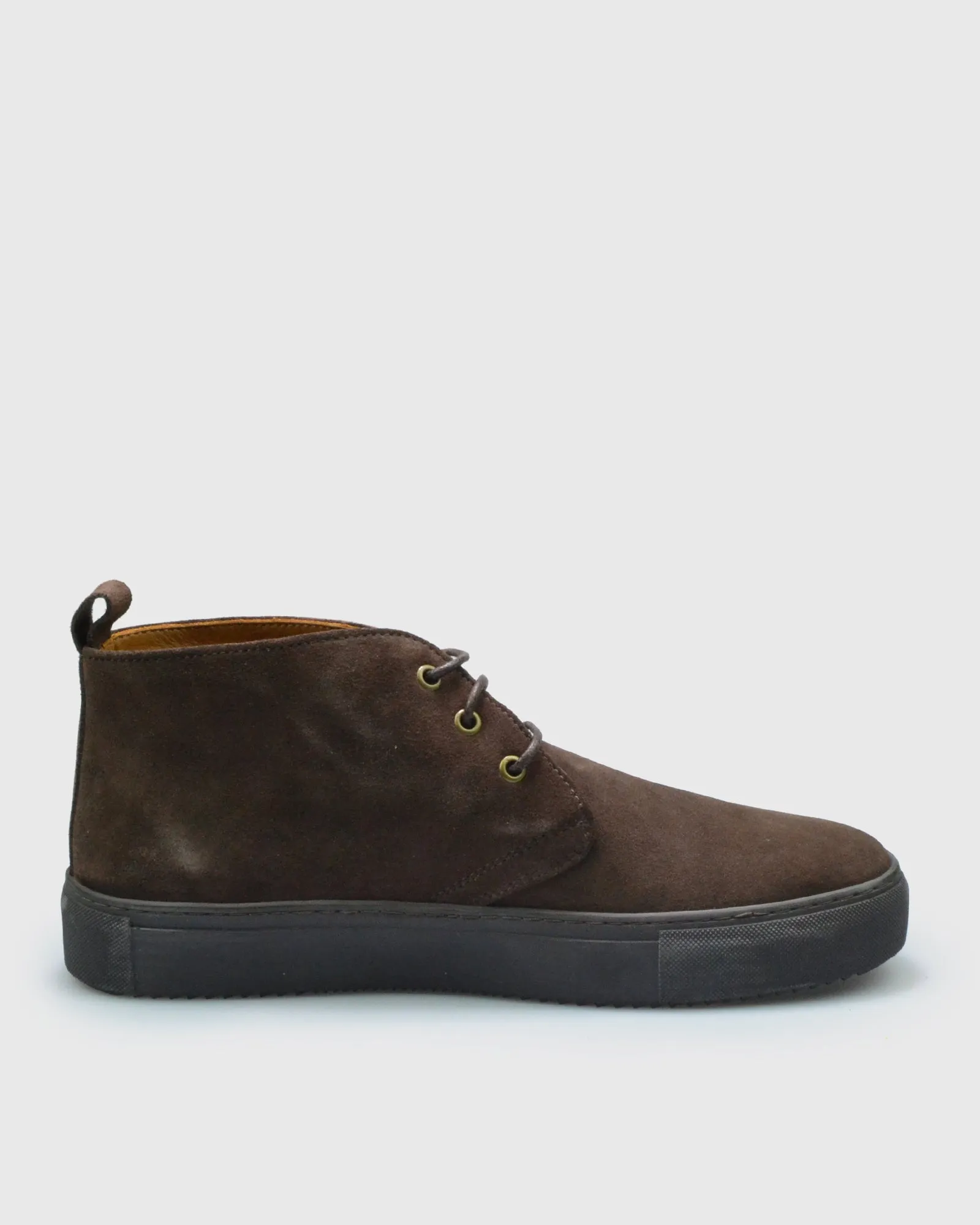 VINCENT & FRANKS VFW22 SUEDE CHOCOLATE HIGH-TOP BOOT