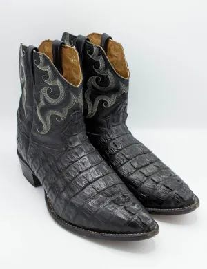 Vintage Men's Tony Lama Black Alligator Shorty Cowboy Boots Size 15