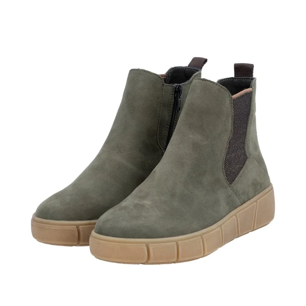 Whin Green Ankle Boots