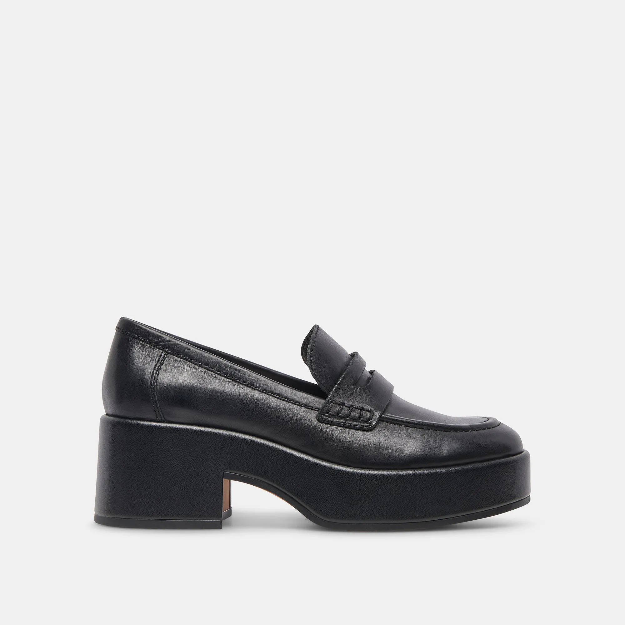 Women's Yanni Platform Loafers - Black Leather